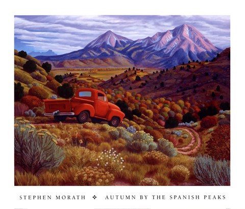 Framed Autumn By The Spanish Peaks Print