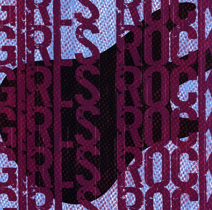 Framed Girls Rock - Guitar Print