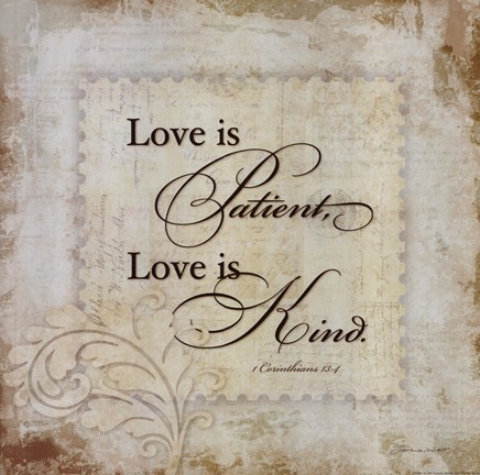 Framed Love Is - quote Print