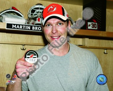 Framed Martin Brodeur Winningest Goaltender in NHL history with 552 wins Print