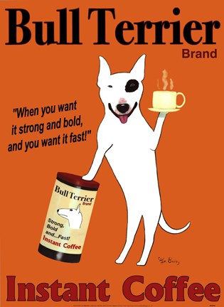 Framed Bull Terrier Brand Print