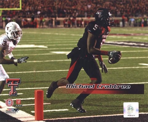 Framed Michael Crabtree Texas Tech Print