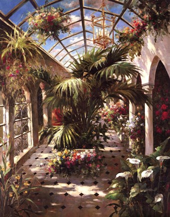 Framed Garden Atrium ll Print