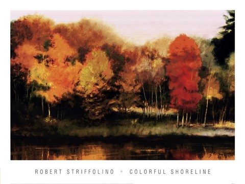 Framed Colorful Shoreline Print
