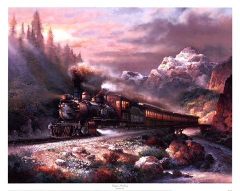 Framed Canyon Railway Print