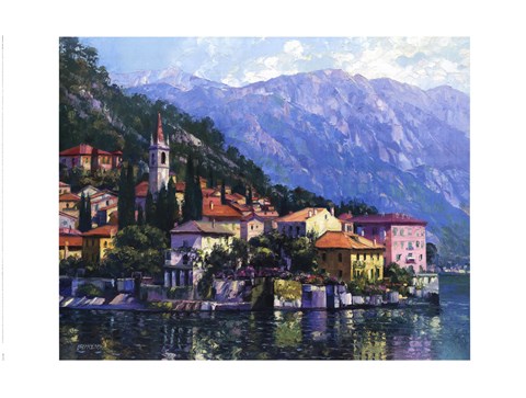 Framed Reflections of Lake Como Print