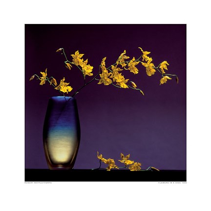 Framed Flowers in a Vase, 1985 Print