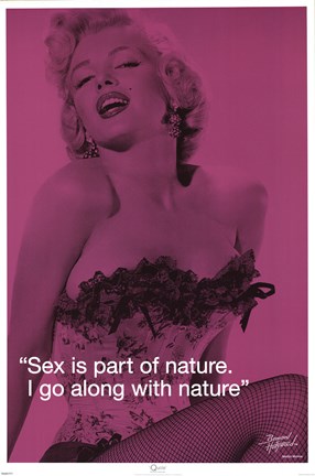 Framed Marilyn Monroe - Sex iQuote Print