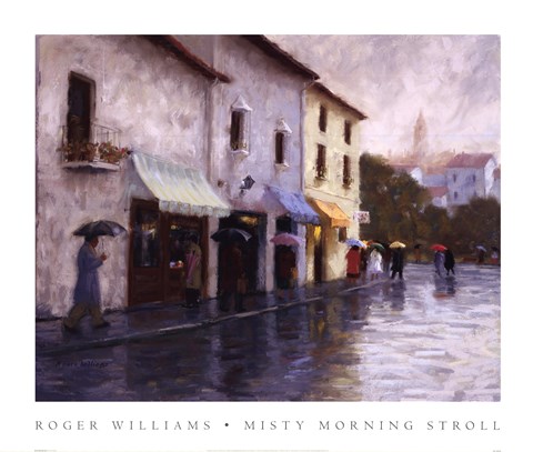 Framed Misty Morning Stroll Print