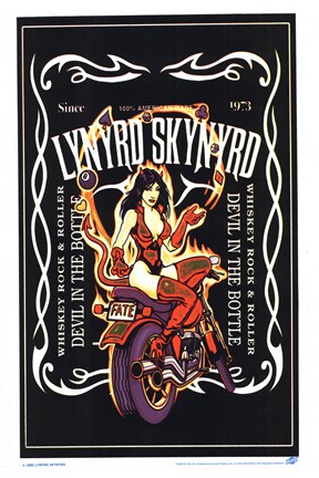 Framed Lynyrd Skynyrd - Devil in the Bottle (blacklight) Print