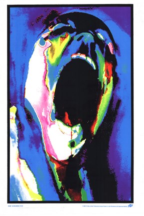 Framed Pink Floyd - Screaming Face (blacklight) Print