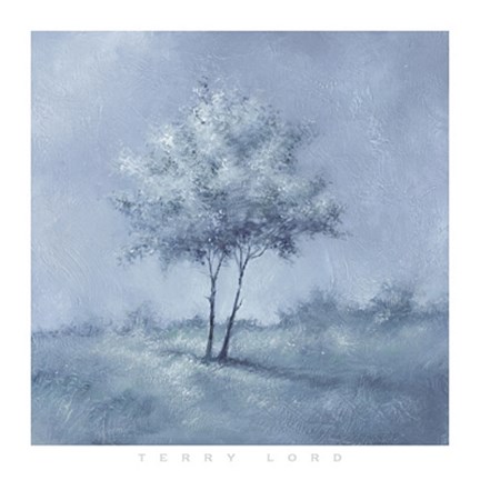 Framed White Trees I Print