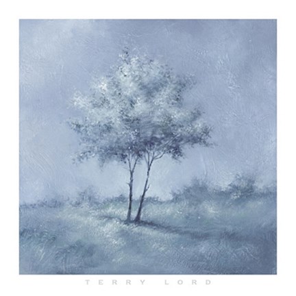 Framed White Trees I Print