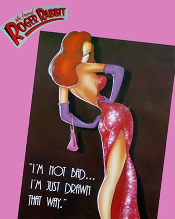 Framed Jessica Rabbit: I'm Not Bad Print