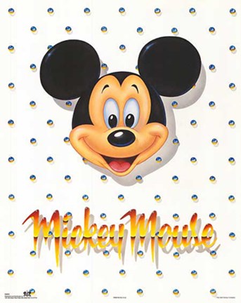 Framed Mickey Mouse: Portrait Print