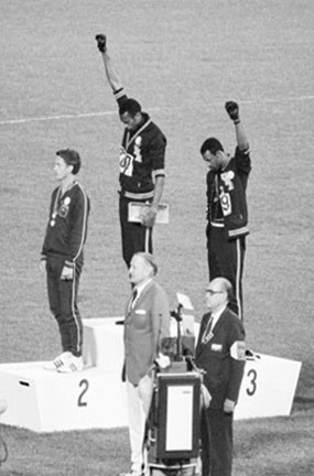 Framed 1968 Mexico Olympics Black Power Salute Print