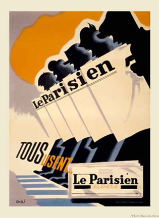 Framed Le Parisien Print