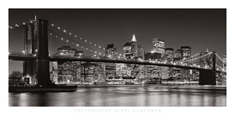 Framed Brooklyn Bridge, 2007 Print