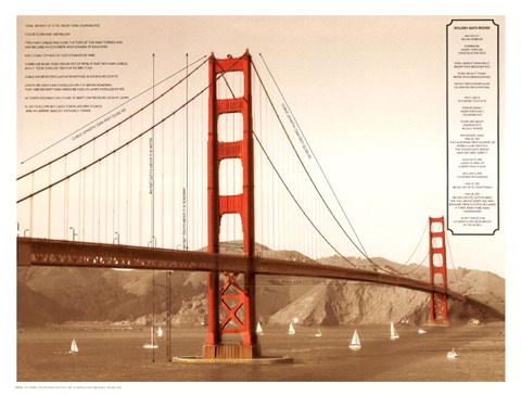 Framed Golden Gate Architecture Print