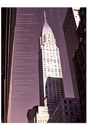Framed Chrysler Building Architecture Print