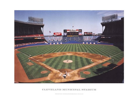 Framed Cleveland Municipal Stadium Print