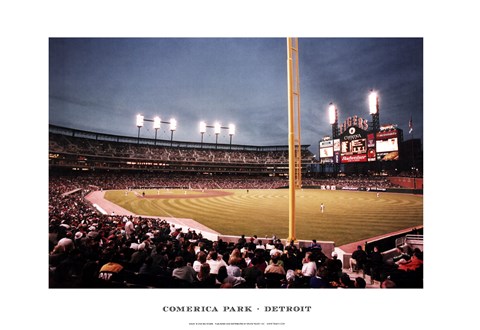 Framed Comerica Park, Detroit Print