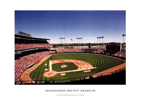Framed Milwaukee County Stadium Print