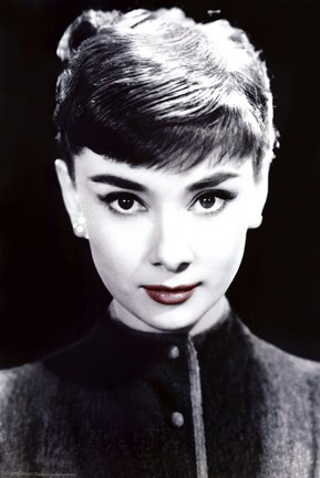 Framed Audrey Hepburn - Red Lips Print