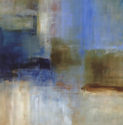 Framed Blue Abstract Print