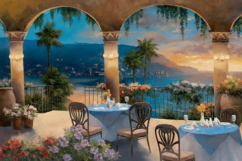 Framed Amalfi Holiday I Print