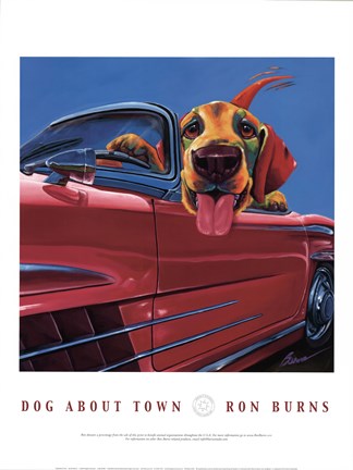 Framed Dog About Town Print