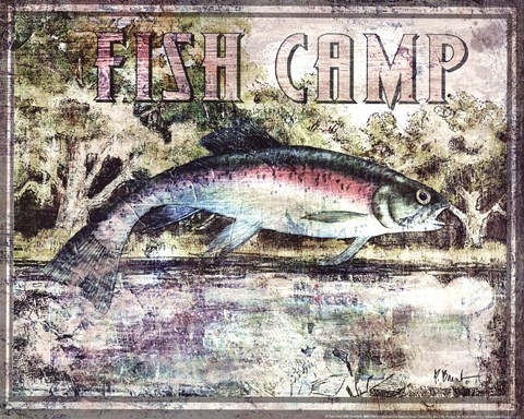 Framed Fish Camp Print
