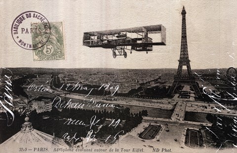 Framed Aeroplane de Paris Print