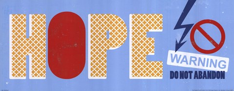 Framed Warning II Print