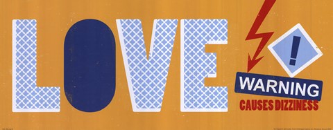 Framed Warning III Print