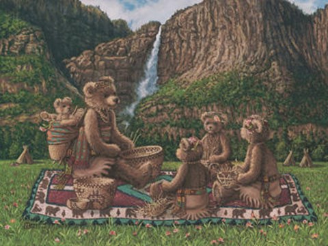 Framed Basket Weavers Print