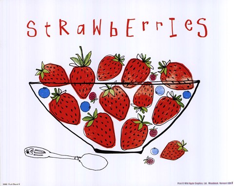 Framed Fruit Stand II Print