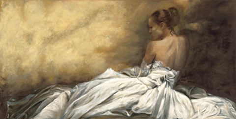 Framed Eleganza in bianco Print