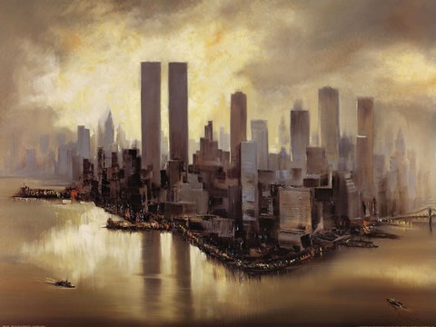 Framed Reflections of Manhattan Print