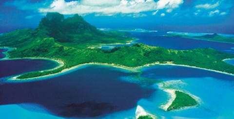 Framed Bora-Bora Print