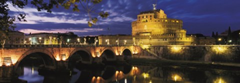 Framed Castel Sant&#39;Angelo at Night, Rome Print