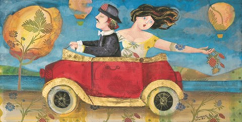 Framed Gita nei campi Print