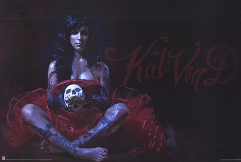 Framed Kat Von D - Pretty Coat Print