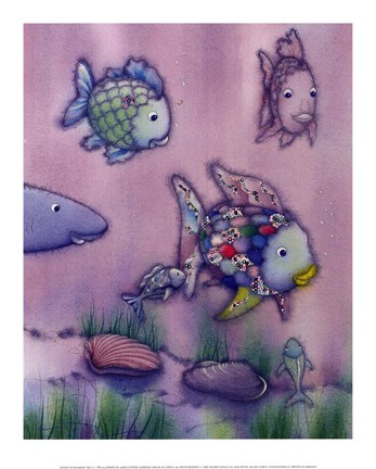 Framed Rainbow Fish II Print