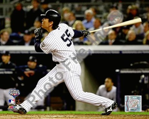 Framed Hideki Matsui Game 2 of the 2009 World Series Home Run (#7) Print