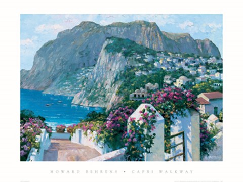 Framed Capri Walkway Print