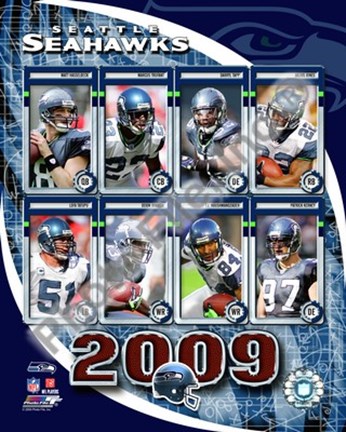 Framed 2009 Seattle Seahawks Team Composite Print