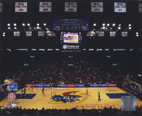 Framed Allen Fieldhouse University of Kansas Jayhawks 2009 Print