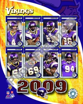 Framed 2009 Minnesota Vikings Team Composite Print