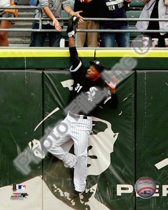 Framed DeWayne Wise - Amazing Catch to Save Buehrle's Perfect Game Print